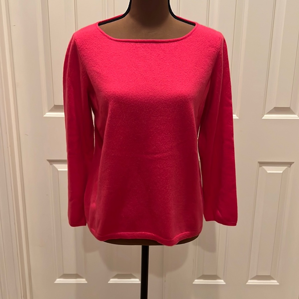 Talbots woman’s petite size X. Pure cashmere pink sweater.